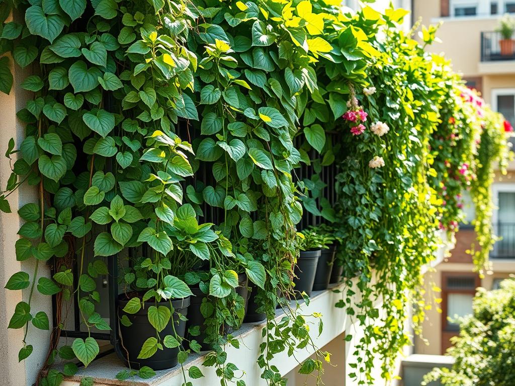 vertikale Begrünung Balkon
